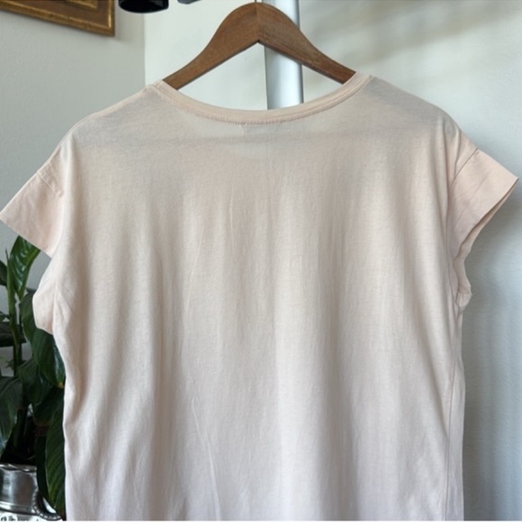 Zara Embellished Cotton Loose Fit Blouse/Top/Shirt/Tee Sz M rhinestones sequins - Picture 8 of 9